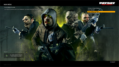 PAYDAY: The Heist - Screenshot - Game Title Image