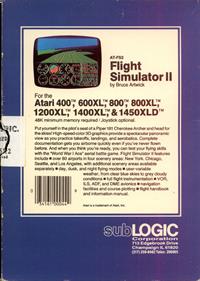Flight Simulator II - Box - Back