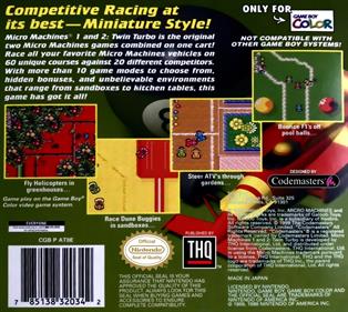 Micro Machines 1 and 2: Twin Turbo - Box - Back Image