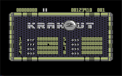 Krakout II - Screenshot - High Scores Image