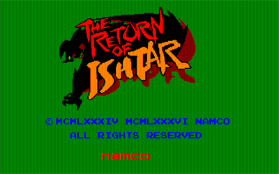 The Return of Ishtar - Screenshot - Game Title Image
