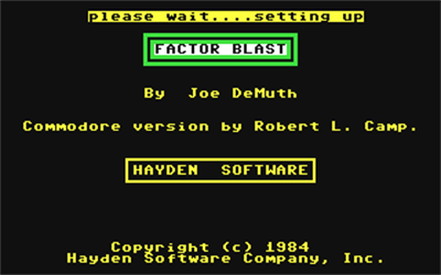 Factor Blast - Screenshot - Game Title Image