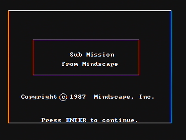 Sub Mission - Screenshot - Game Title Image