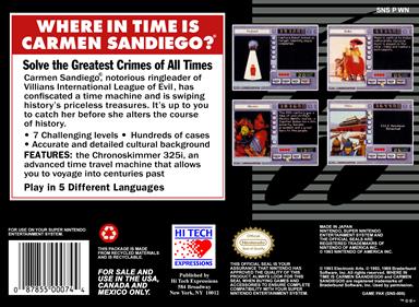 Where in Time Is Carmen Sandiego? - Box - Back Image