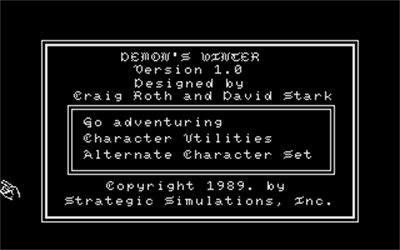 Demon's Winter - Screenshot - Game Select Image