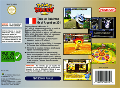 Pokémon Stadium 2 - Box - Back Image