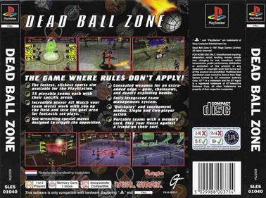 DBZ: Dead Ball Zone - Box - Back Image