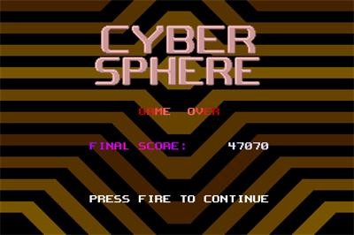 Cybersphere - Screenshot - Game Over Image