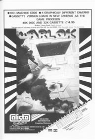 Warlok - Advertisement Flyer - Front Image