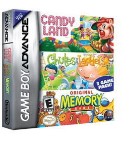 3 Game Pack!: Candy Land / Chutes and Ladders / Original Memory Game - Box - 3D Image