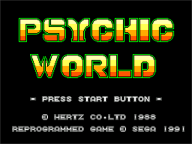 Psychic World - Screenshot - Game Title Image