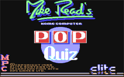 Mike Read's Computer Pop Quiz - Screenshot - Game Title Image
