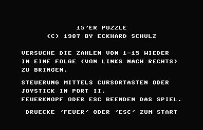 15'er Puzzle - Screenshot - Game Title Image
