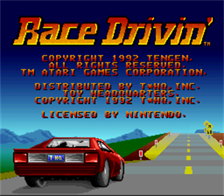Race Drivin' - Screenshot - Game Title Image