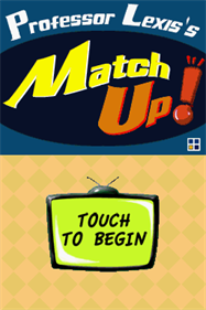 Professor Lexis's Match Up! - Screenshot - Game Title Image