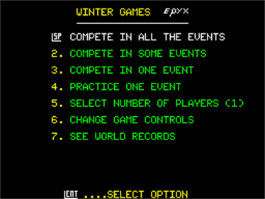 Winter Games - Screenshot - Game Select Image
