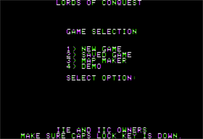 Lords of Conquest - Screenshot - Game Select Image