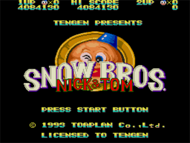 Snow Bros.: Nick & Tom - Screenshot - Game Title Image