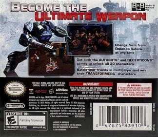 Transformers: War for Cybertron: Autobots - Box - Back Image