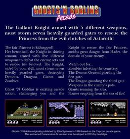 Ghosts 'n Goblins Arcade - Fanart - Box - Back Image