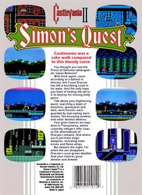 Castlevania II: Simon's Quest - Box - Back Image