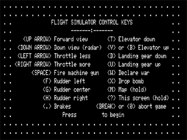 Flight Simulator - Screenshot - Game Select Image