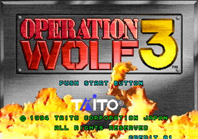 Operation Wolf 3 - Screenshot - Game Title Image