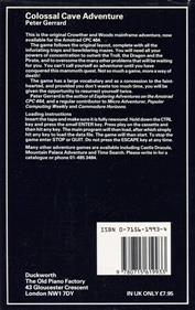 Colossal Cave Adventure - Box - Back Image