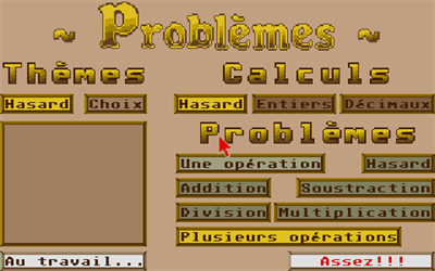 100 problèmes: Niveau CE2 à 6éme - Screenshot - Game Select Image