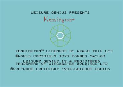 Computer Kensington - Screenshot - Game Title Image