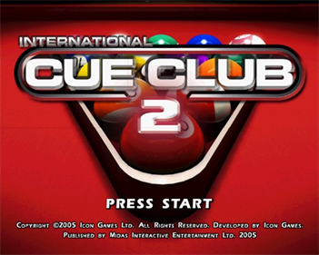 International Cue Club 2 - Screenshot - Game Title Image