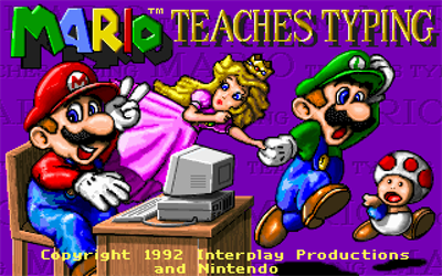Mario Teaches Typing - Screenshot - Game Title Image
