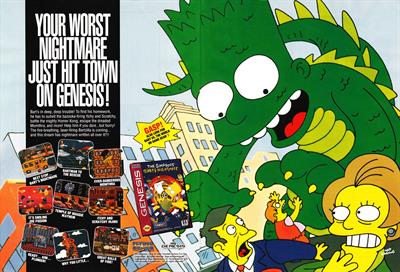 The Simpsons: Bart's Nightmare - Advertisement Flyer - Front Image