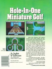 Hole-In-One Miniature Golf - Box - Back Image