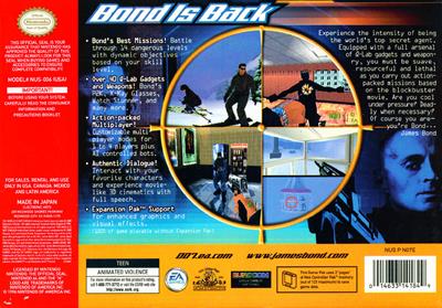 007: The World Is Not Enough - Box - Back Image