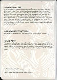 Sword Stealers - Box - Back Image