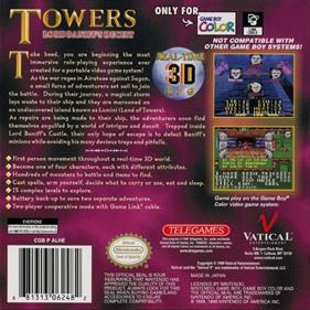 Towers: Lord Baniff's Deceit - Box - Back Image