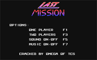 Last Mission (Data East) - Screenshot - Game Title Image