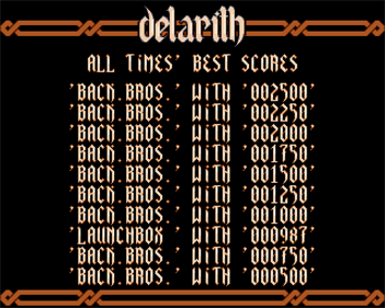 Delarith - Screenshot - High Scores Image