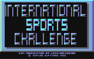 International Sports Challenge - Screenshot - Game Title Image