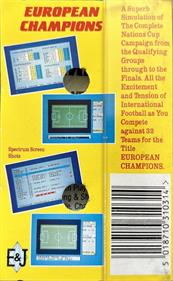 European Champions (Idea Software) - Box - Back Image