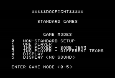 Dogfight - Screenshot - Game Select Image