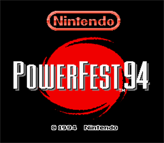 Nintendo PowerFest '94 - Screenshot - Game Title Image