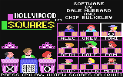 Hollywood Squares - Screenshot - Game Title Image