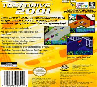 Test Drive 2001 - Box - Back Image
