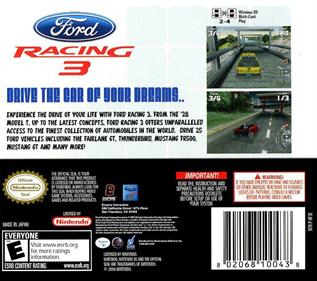 Ford Racing 3 - Box - Back Image