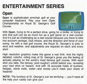 Open: Golfing Royal St. George's - Box - Back Image