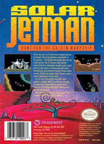 Solar Jetman: Hunt for the Golden Warpship - Box - Back Image
