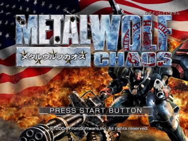 Metal Wolf Chaos - Screenshot - Game Title Image
