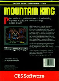 Mountain King - Box - Back Image